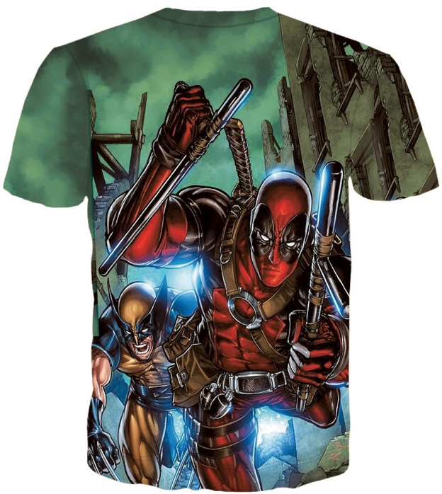 DEADPOOL AND WOLVERINE 3D STREET WEAR TSHIRT by www.wesellanything.co